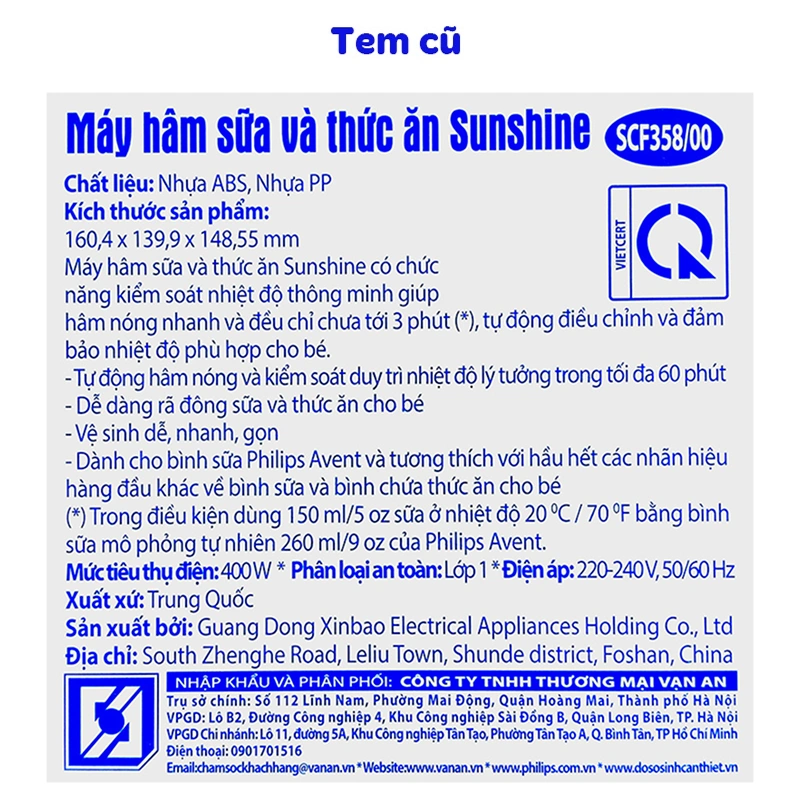 Máy hâm sữa Philips Avent SCF358.00 10